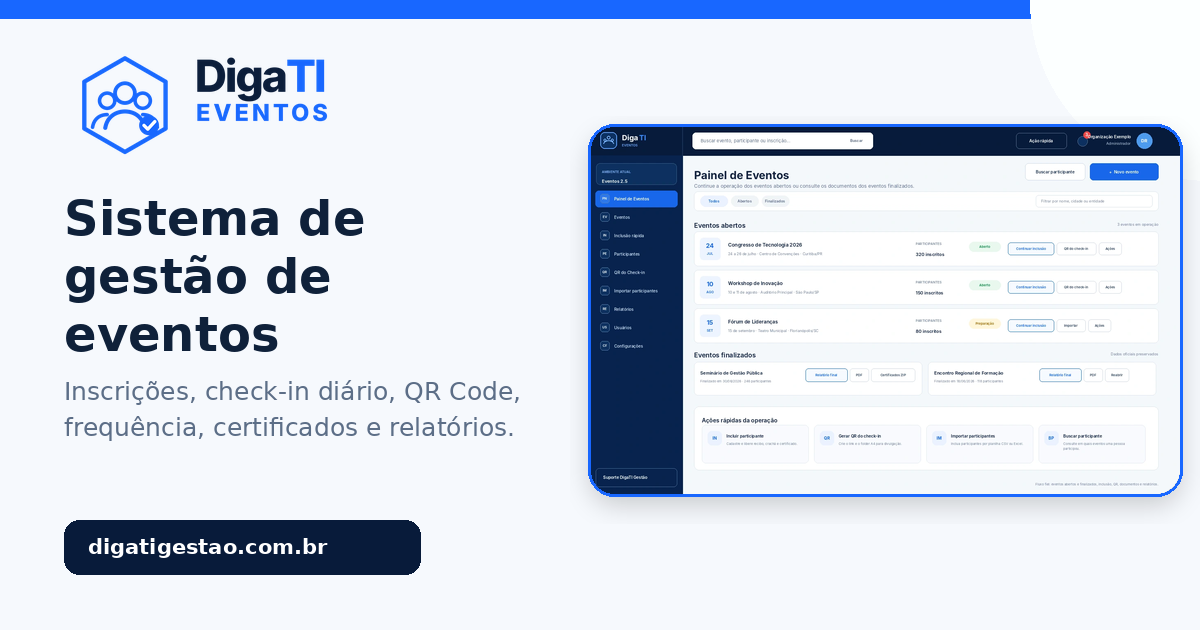 Gestão de eventos
